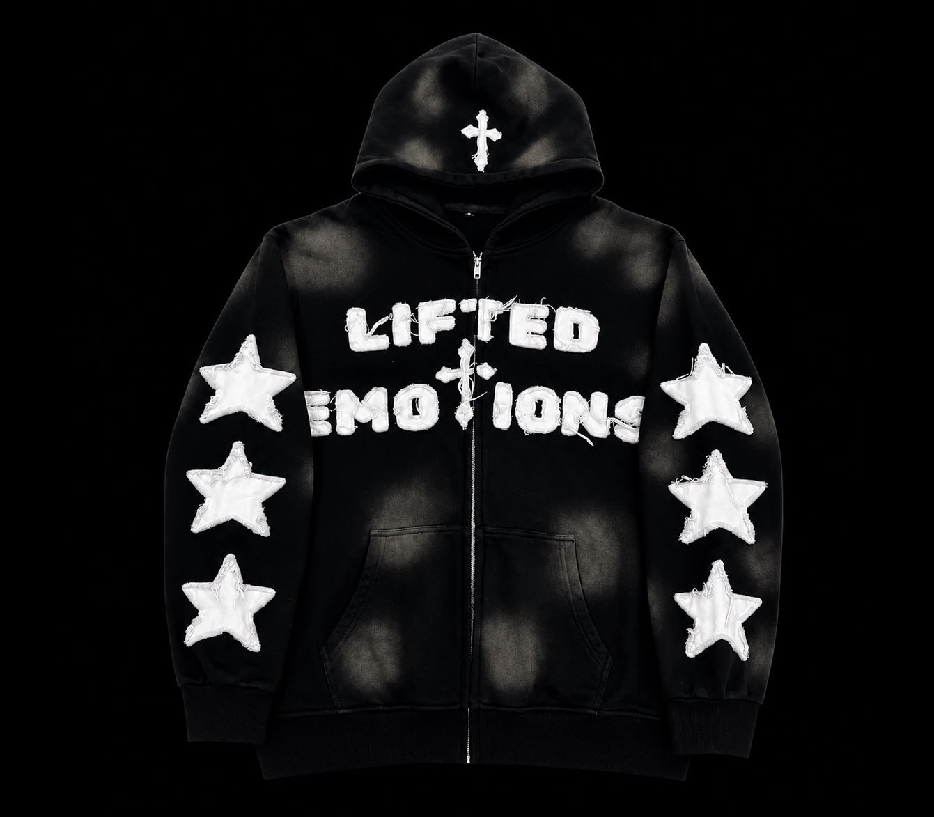 LIFTED EMOTIONS ZIP-UP (BLACK)