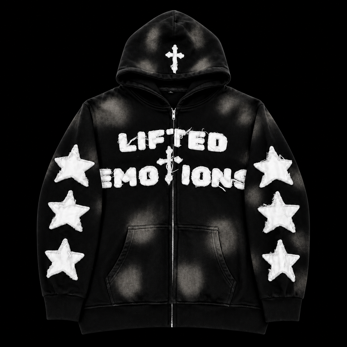 LIFTED EMOTIONS ZIP-UP (BLACK)