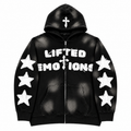 LIFTED EMOTIONS ZIP-UP (BLACK)